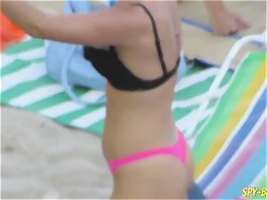 rosy bathing suit inexperienced stripped to the waist voyeur Beach nymphs