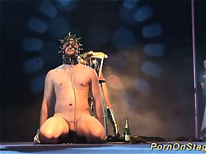 wild fetish injection needle display on stage